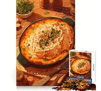 Jigsaw 1000 Pieces for Adults Delicious Shepherd's Pie Illustration Fine Edge Craft Mind Skill Fun Relax Game Play Birthday Game Gift (50x75cm)