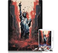 Jigsaw 1000 Pieces for Adults Disaster Around Liberty Wonderful for Lazy Leisure Days Reliable Tight Fitting Cut Toy Size 50x75cm