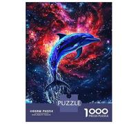 Jigsaw 1000 Pieces for Adults Dolphin Leaping Ocean Waves Adult Jigsaw Brain Teaser Game Staycation Kill Time Help The Brain Exercise 70x50cm/1000pcs
