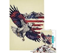 Jigsaw 1000 Pieces for Adults Double Exposure Eagle Educational Challenge Difficult Hard Relax Games Suitable for Ages 14 And Up (38x52cm)