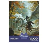 Jigsaw 1000 Pieces for Adults Dragon Rider Fantasy Artwork Puzzle for Adults Anti-Stress Toys Difficult Challenge Unique Birthday And Gifts 52x38cm/1000pcs
