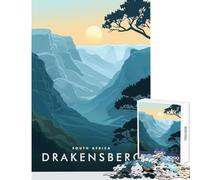 Jigsaw 1000 Pieces for Adults Drakensberg South Africa Jigsaw Puzzles for Adults Birthday Present Every Piece Is Unique - Challenging Game Gifts (50x75cm)