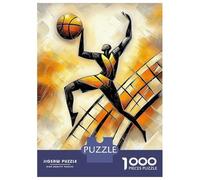 Jigsaw 1000 Pieces for Adults Dynamic Cubist Basketball Player in Motion Jigsaw for Adults Relax Games Difficult Hard Deal As Gifts for The Whole Family 70x50cm/1000pcs