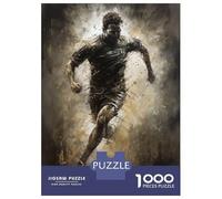 Jigsaw 1000 Pieces for Adults Dynamic Soccer Player Art Jigsaw for Adults Relax Games Difficult Hard Deal As Gifts for The Whole Family 70x50cm/1000pcs
