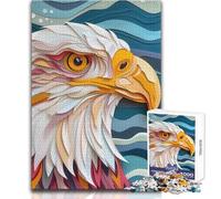 Jigsaw 1000 Pieces for Adults Eagle Flat Paper Craft Wonderful for Lazy Leisure Days Reliable Tight Fitting Cut Toy Size 50x75cm