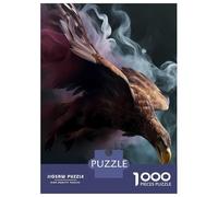 Jigsaw 1000 Pieces for Adults Eagle Water Neon Smoke Art Jigsaw for Adults Relax Games Difficult Hard Deal As Gifts for The Whole Family 52x38cm/1000pcs
