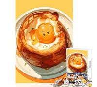 Jigsaw 1000 Pieces for Adults Egg in A Hole Pastry Illustration Jigsaw Puzzles for Adults Birthday Present Every Piece Is Unique - Challenging Game Gifts (38x52cm)