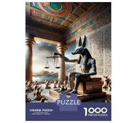 Jigsaw 1000 Pieces for Adults Egyptian Anubis Statue with Scales Puzzle for Adults Anti-Stress Toys Difficult Challenge Unique Birthday And Gifts 70x50cm/1000pcs