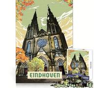 Jigsaw 1000 Pieces for Adults Eindhoven Fine Edge Craft Mind Skill Fun Relax Game Play Birthday Game Gift (38x26cm)