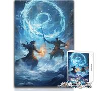 Jigsaw 1000 Pieces for Adults Elemental Ninja Combat Wonderful for Lazy Leisure Days Reliable Tight Fitting Cut Toy Size 38x52cm