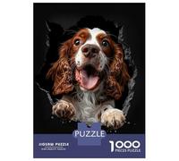 Jigsaw 1000 Pieces for Adults English Springer Spaniel Jigsaw for Adults Relax Games Difficult Hard Deal As Gifts for The Whole Family 52x38cm/1000pcs