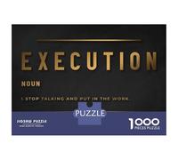 Jigsaw 1000 Pieces for Adults Execution Definition Adult Jigsaw Brain Teaser Game Staycation Kill Time Help The Brain Exercise 52x38cm/1000pcs