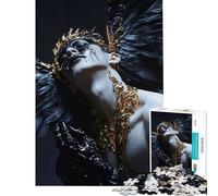 Jigsaw 1000 Pieces for Adults Fallen Angel with Gold Difficult And Challenge For Family Fun Fun Games for And 14 Years And over (38X26CM)