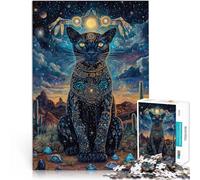jigsaw 1000 pieces for adults Fantasy Black Panther Art Made of cardboard for age 14+ Toy Intellectual Game deal as gifts for the whole family 。size:26x38cm/10.24x14.96inch