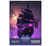 Jigsaw 1000 Pieces for Adults Fantasy Pirate Ship Jigsaw for Adults Relax Games Difficult Hard Deal As Gifts for The Whole Family 38x26cm/1000pcs