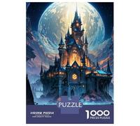 Jigsaw 1000 Pieces for Adults Fantasy Spooky Castle Jigsaw for Adults Relax Games Difficult Hard Deal As Gifts for The Whole Family 70x50cm/1000pcs