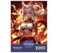 Jigsaw 1000 Pieces for Adults Female Kitsune Brawler Adult Jigsaw Brain Teaser Game Staycation Kill Time Help The Brain Exercise 52x38cm/1000pcs