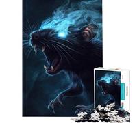 Jigsaw 1000 Pieces for Adults Ferocious Possessed Rat Educational Game Brain Intelligence Challenge Addictive Toys Funny Gifts Family Activities (Size 50x75cm)