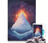 Jigsaw 1000 Pieces for Adults Fiery Summit Aura, Educational Game, Difficult And Challenge, Artists Collection, Fine Art 38x26cm