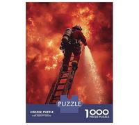 Jigsaw 1000 Pieces for Adults Firefighter Battling Blaze Jigsaw for Adults Relax Games Difficult Hard Deal As Gifts for The Whole Family 52x38cm/1000pcs
