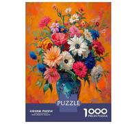 Jigsaw 1000 Pieces for Adults Flower Bouquet in Blue Vase-1 Puzzle for Adults Anti-Stress Toys Difficult Challenge Unique Birthday And Gifts 52x38cm/1000pcs