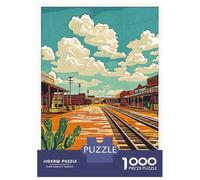 Jigsaw 1000 Pieces for Adults Fort Worth Railroad Adult Jigsaw Puzzle Relax Games Birthday Present Deal As Gifts for The Whole Family 38x26cm/1000pcs