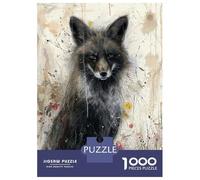 Jigsaw 1000 Pieces for Adults Foxs Stare Jigsaw for Adults Relax Games Difficult Hard Deal As Gifts for The Whole Family 52x38cm/1000pcs