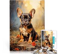 jigsaw 1000 pieces for adults Frenchie black and tan Spielzeug Lernspiele Stressabbau Einzigartige Wohndekoration und Geschenke75x50cm