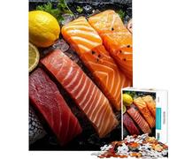 Jigsaw 1000 Pieces for Adults Fresh Seafood Assortment on Ice Jigsaws for Adults Hands-on Game Difficult Challenge for Birthday, Chrismas (Size 38x26cm)