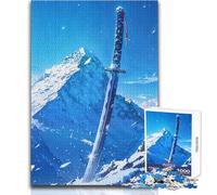 Jigsaw 1000 Pieces for Adults Frozen Mountain Katana Relaxing Peaceful Indoor Fun Accurate Piece Cutting Play Toy Size 38x26cm