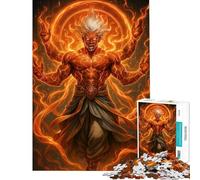 Jigsaw 1000 Pieces for Adults Furious Fire God Multiple Arms Puzzles for Adults Toy Wall Decor Difficult Challenge Deal As Gifts for The Whole Family (Size 50x75cm)