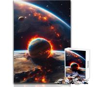 Jigsaw 1000 Pieces for Adults Galactic Clash Unwind during Free Time Clean Cut Seamless Interlock Toy Size 50x75cm