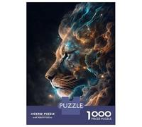 Jigsaw 1000 Pieces for Adults Galaxy King Cosmic Lion Adult Jigsaw Brain Teaser Game Staycation Kill Time Help The Brain Exercise 52x38cm/1000pcs