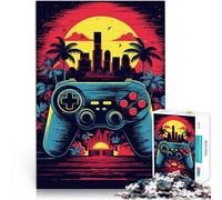 jigsaw 1000 pieces for adults Gaming Controller Neon Brain Teaser For 26x38cm is ideal as gifts for the whole family for Age 14+