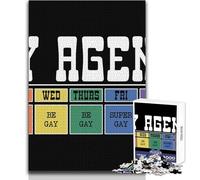 Jigsaw 1000 Pieces for Adults Gay Agenda Weekly Schedule Relaxing Peaceful Indoor Fun Accurate Piece Cutting Play Toy Size 38x26cm