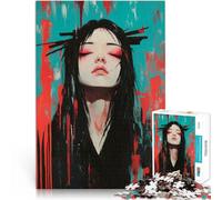 jigsaw 1000 pieces for adults Geisha Silence Made of cardboard for age 14+ Family Activities Birthday present。size：26x38cm/10.24x14.96inch