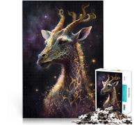 jigsaw 1000 pieces for adults Giraffe Enchantment Made of cardboard，for age 14 years and over Family Games Gift Toys 。size：26x38cm/10.24x14.96inch