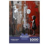 Jigsaw 1000 Pieces for Adults Girl with Balloon Wall Art Print-1 Jigsaw for Adults Relaxing Games Analysis And Logic Deal As Gifts for The Whole Family 70x50cm/1000pcs