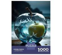 Jigsaw 1000 Pieces for Adults Glass Apple Ocean Jigsaw for Adults Relaxing Games Analysis And Logic Deal As Gifts for The Whole Family 38x26cm/1000pcs