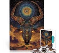 jigsaw 1000 pieces for adults Goat skull Analysis and logic 50x75cm Every Piece is Unique - Challenging Family Fun Game Suitable for and 14