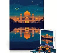 Jigsaw 1000 Pieces for Adults Golden Palace Reflection at Night Premium Cut Fun Cognitive Fun Play Chill Game Play Xmas Decor Gift (50x75cm)