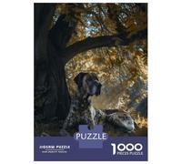 Jigsaw 1000 Pieces for Adults Great Dane Under A Tree Jigsaw for Adults Relaxing Games Analysis And Logic Deal As Gifts for The Whole Family 70x50cm/1000pcs