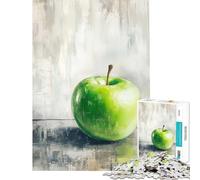 Jigsaw 1000 Pieces for Adults Green Apple Still Life Adult Jigsaw Puzzle Hands-on Game Precision Cutting Stress Reduction Gifts (Size 38x26cm)