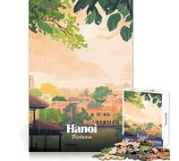 Jigsaw 1000 Pieces for Adults Hanoi, Vietnam in The Rain Premium Cut Fun Cognitive Fun Play Chill Game Play Xmas Decor Gift (50x75cm)