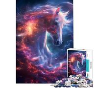 Jigsaw 1000 Pieces for Adults Head of An Etheral Horse Educational Challenge Pattern Assembly Toy Wall Decor Suitable for People Aged 14 And Above (38x26cm)