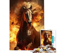 Jigsaw 1000 Pieces for Adults Horse From Hell Difficult And Challenge For Family Fun Fun Games for And 14 Years And over (50X75CM)