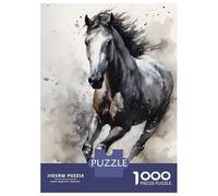 Jigsaw 1000 Pieces for Adults Horse Watercolors Jigsaw for Adults Relaxing Games Analysis And Logic Deal As Gifts for The Whole Family 52x38cm/1000pcs