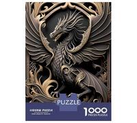 Jigsaw 1000 Pieces for Adults Imperious Dragon Lord Adult Jigsaw Brain Teaser Game Staycation Kill Time Help The Brain Exercise 52x38cm/1000pcs
