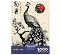 Jigsaw 1000 Pieces for Adults Japanese Beautiful Peacock Adult Jigsaw Brain Teaser Game Staycation Kill Time Help The Brain Exercise 38x26cm/1000pcs