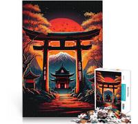 jigsaw 1000 pieces for adults japanese gate anime Made of cardboard for age 14+ Hands-on Game gifts for friends and family。size：26x38cm/10.24x14.96inch